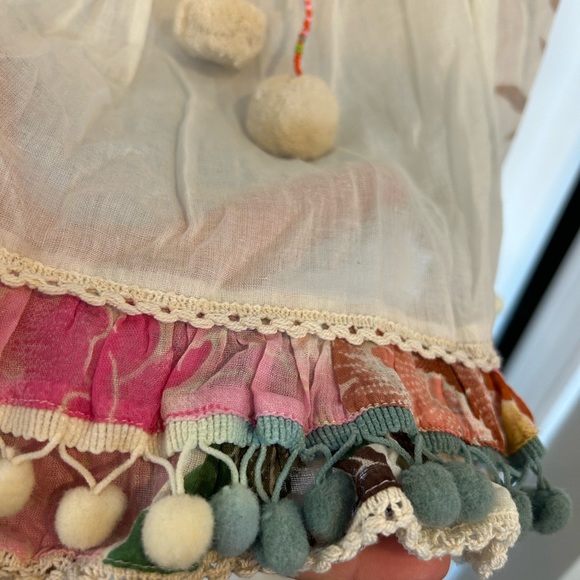 Floral Boho Summer Dress with Pom Poms-NWT - Picture 8 of 9